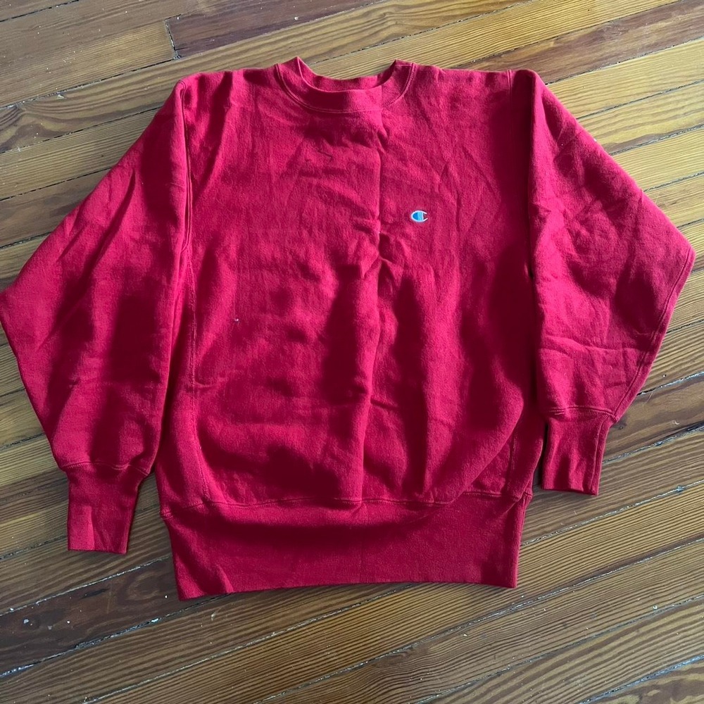 1990s Champion Reverse Weave Embroidered logo Sweater size L